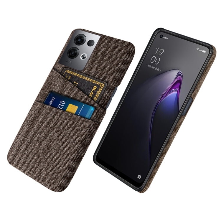 For OPPO Reno8 Pro+ Cloth Texture Card Slot PC+Nylon Phone Case
