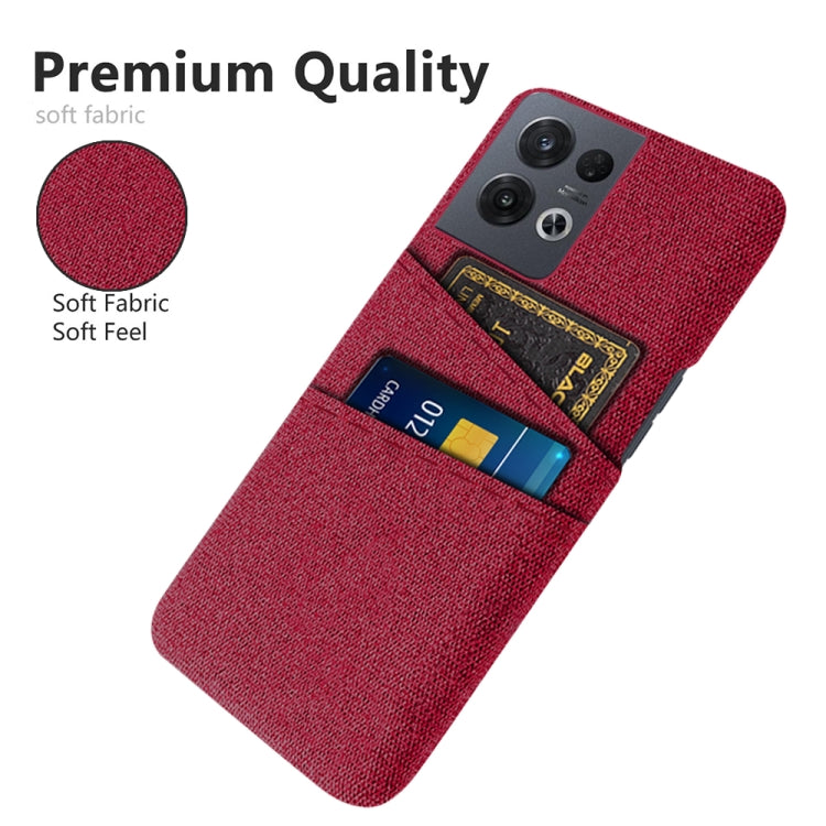For OPPO Reno8 Pro Cloth Texture Card Slot PC+Nylon Phone Case