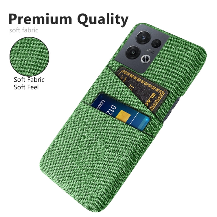 For OPPO Reno8 Pro Cloth Texture Card Slot PC+Nylon Phone Case