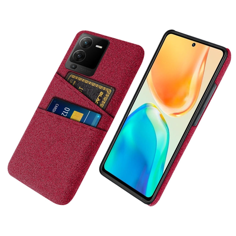 For vivo S15 Pro Cloth Texture Card Slot PC+Nylon Phone Case