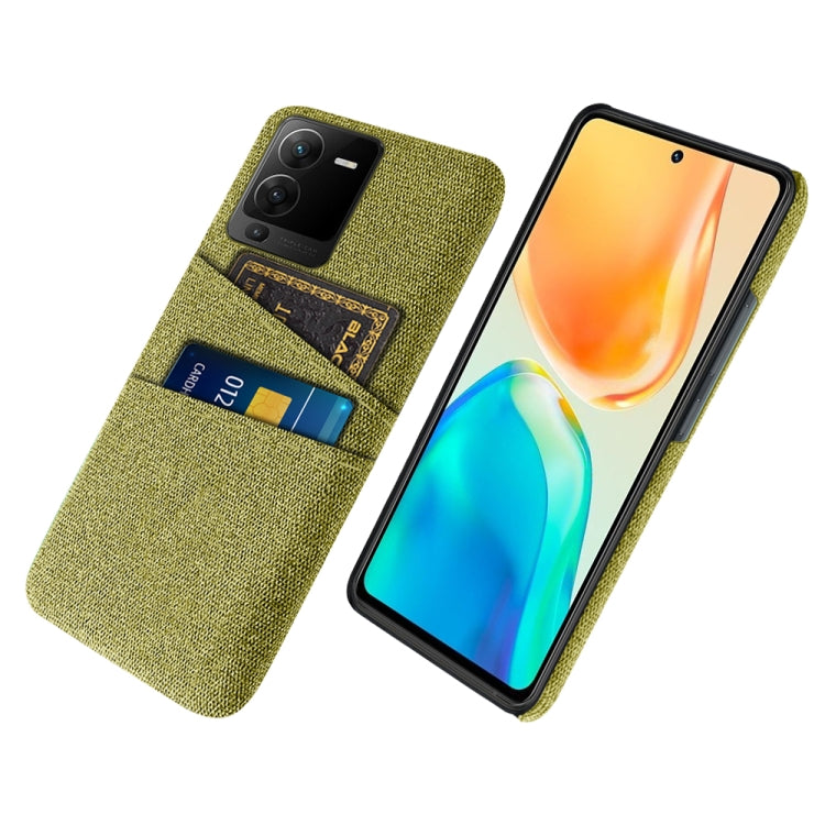For vivo S15 Pro Cloth Texture Card Slot PC+Nylon Phone Case