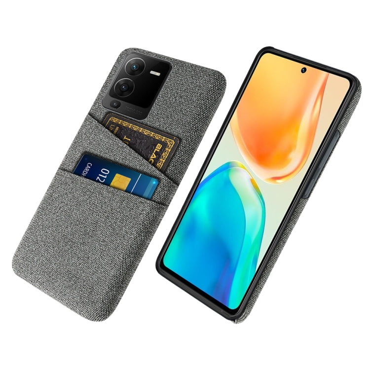 For vivo S15 Pro Cloth Texture Card Slot PC+Nylon Phone Case