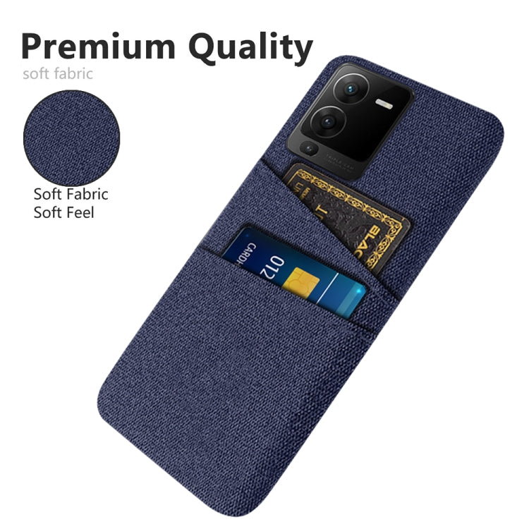 For vivo S15 Pro Cloth Texture Card Slot PC+Nylon Phone Case