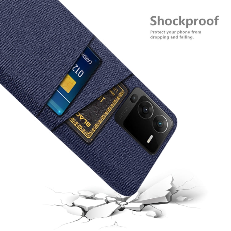 For vivo S15 Pro Cloth Texture Card Slot PC+Nylon Phone Case