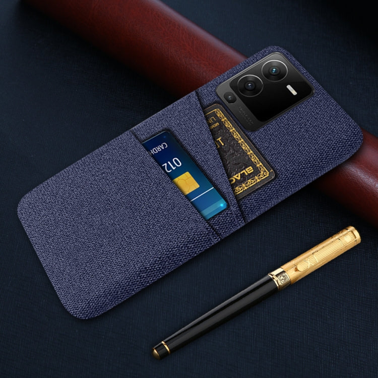 For vivo S15 Pro Cloth Texture Card Slot PC+Nylon Phone Case