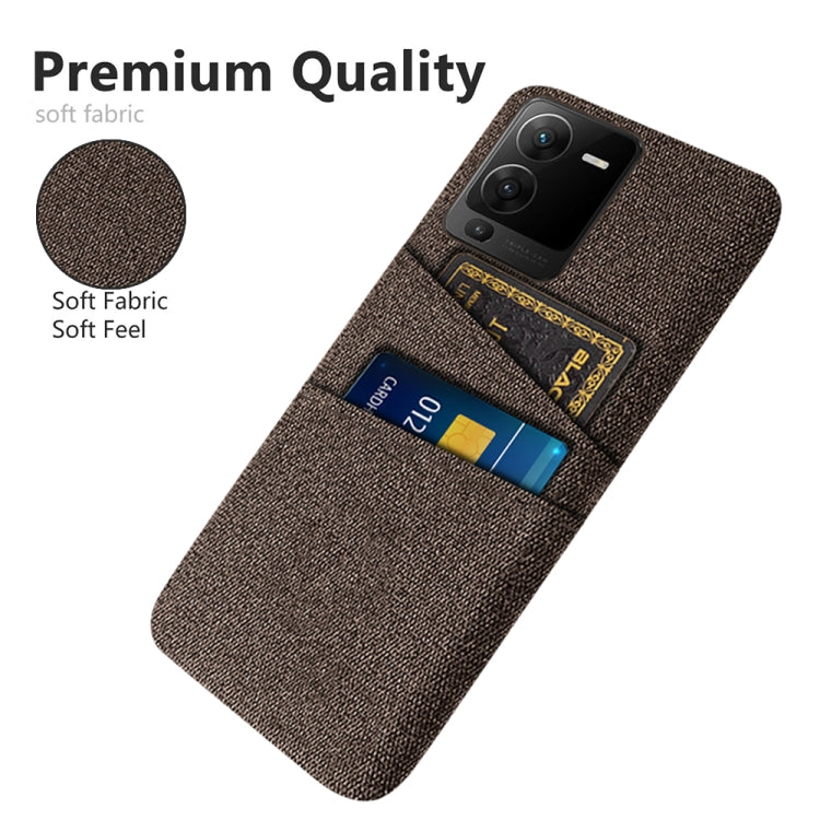 For vivo S15 Pro Cloth Texture Card Slot PC+Nylon Phone Case