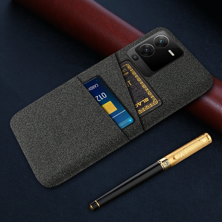 For vivo S15 Cloth Texture Card Slot PC+Nylon Phone Case