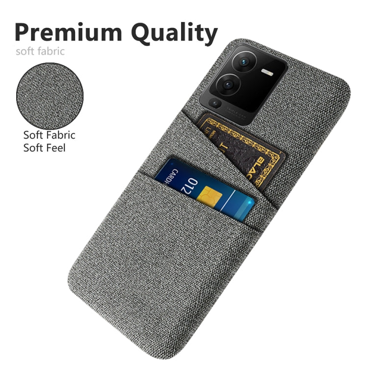 For vivo S15 Cloth Texture Card Slot PC+Nylon Phone Case