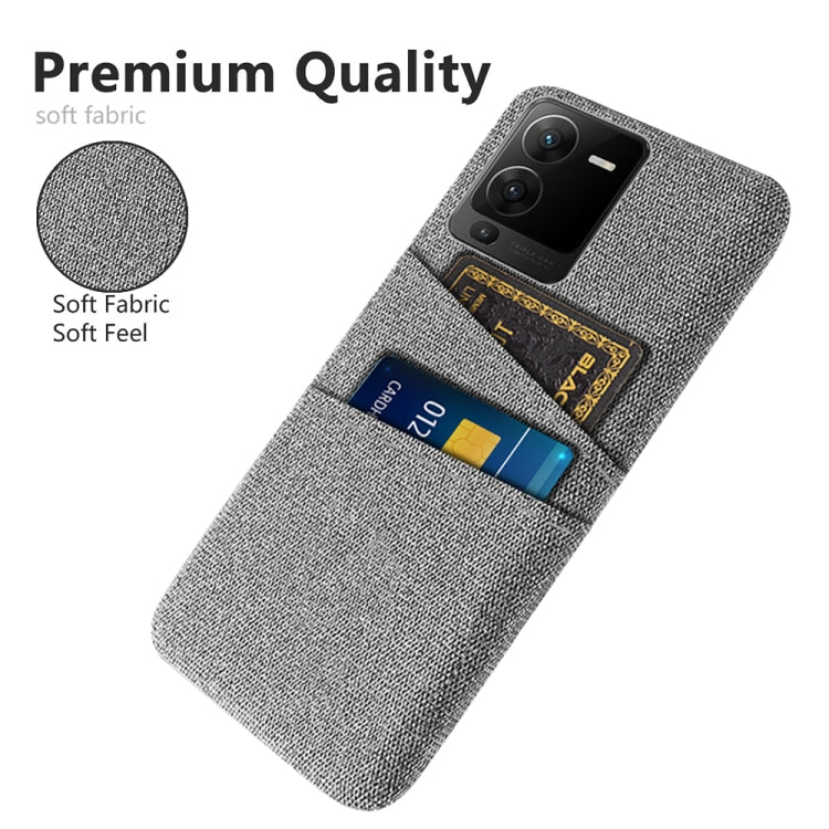 For vivo S15 Cloth Texture Card Slot PC+Nylon Phone Case