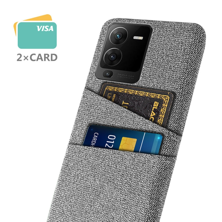 For vivo S15 Cloth Texture Card Slot PC+Nylon Phone Case