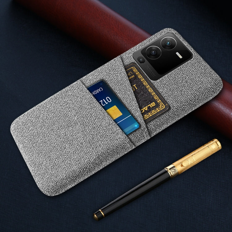 For vivo S15 Cloth Texture Card Slot PC+Nylon Phone Case