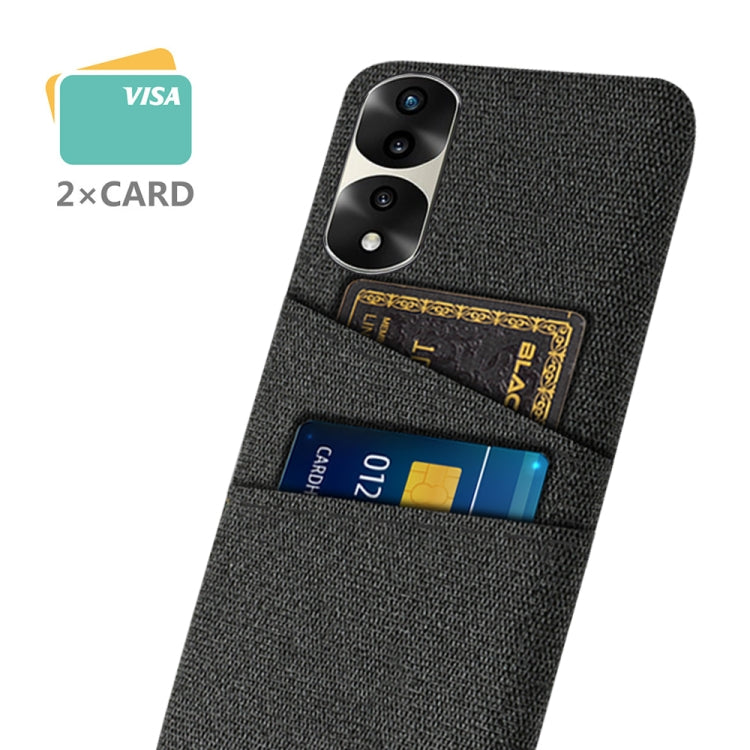 For Honor 70 Pro+ Cloth Texture Card Slot PC+Nylon Phone Case