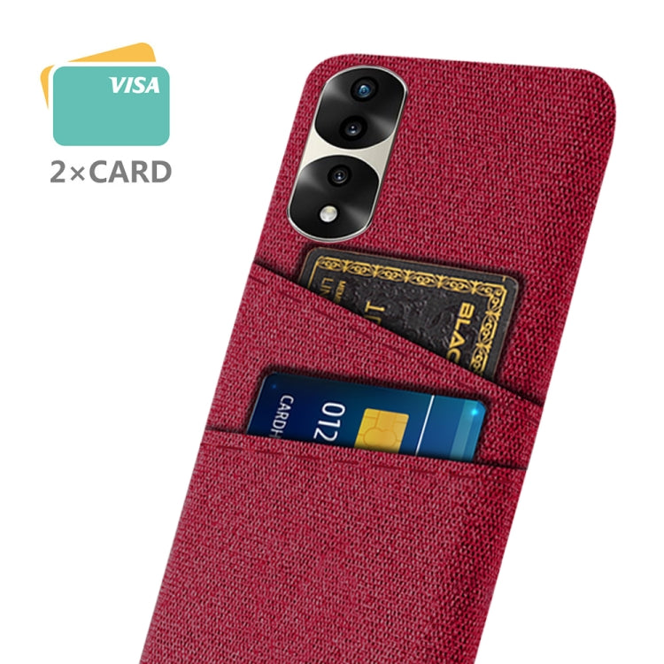 For Honor 70 Pro+ Cloth Texture Card Slot PC+Nylon Phone Case