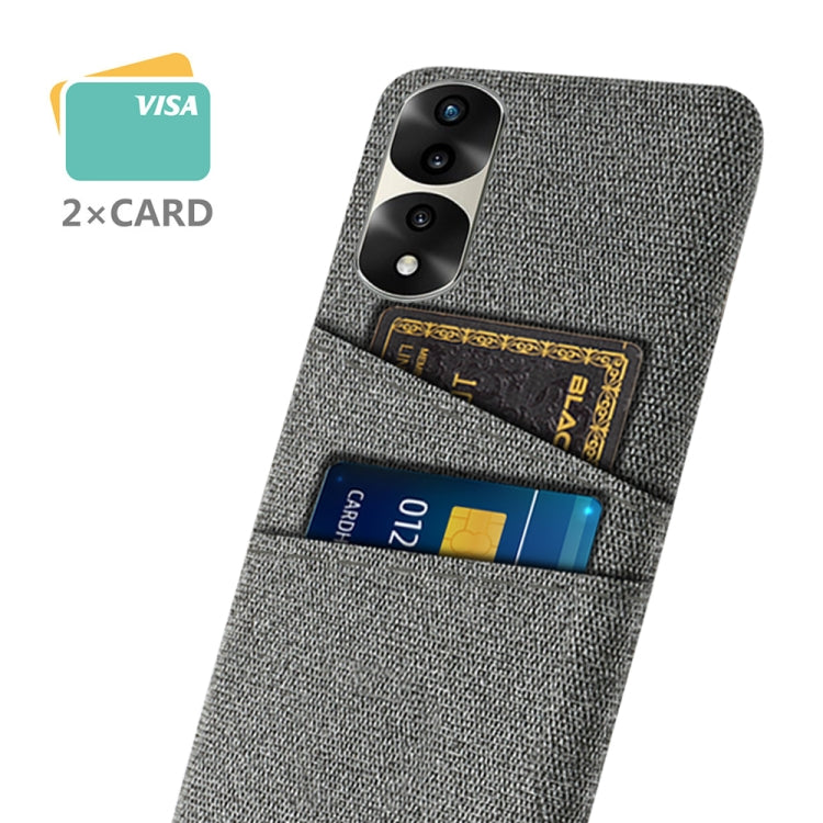 For Honor 70 Pro+ Cloth Texture Card Slot PC+Nylon Phone Case