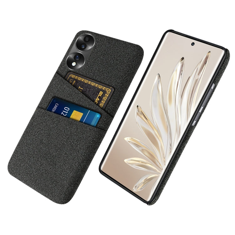 For Honor 70 Cloth Texture Card Slot PC+Nylon Phone Case