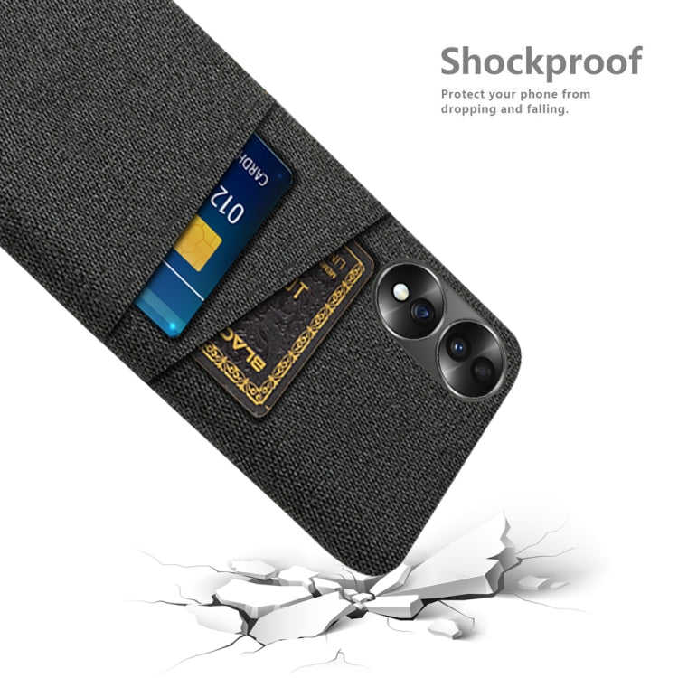 For Honor 70 Cloth Texture Card Slot PC+Nylon Phone Case