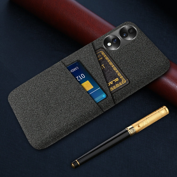 For Honor 70 Cloth Texture Card Slot PC+Nylon Phone Case