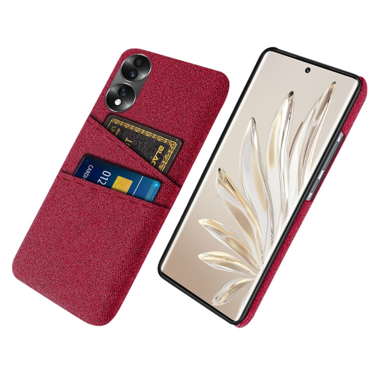 For Honor 70 Cloth Texture Card Slot PC+Nylon Phone Case