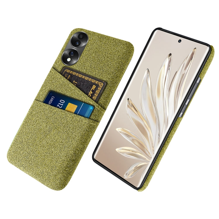 For Honor 70 Cloth Texture Card Slot PC+Nylon Phone Case