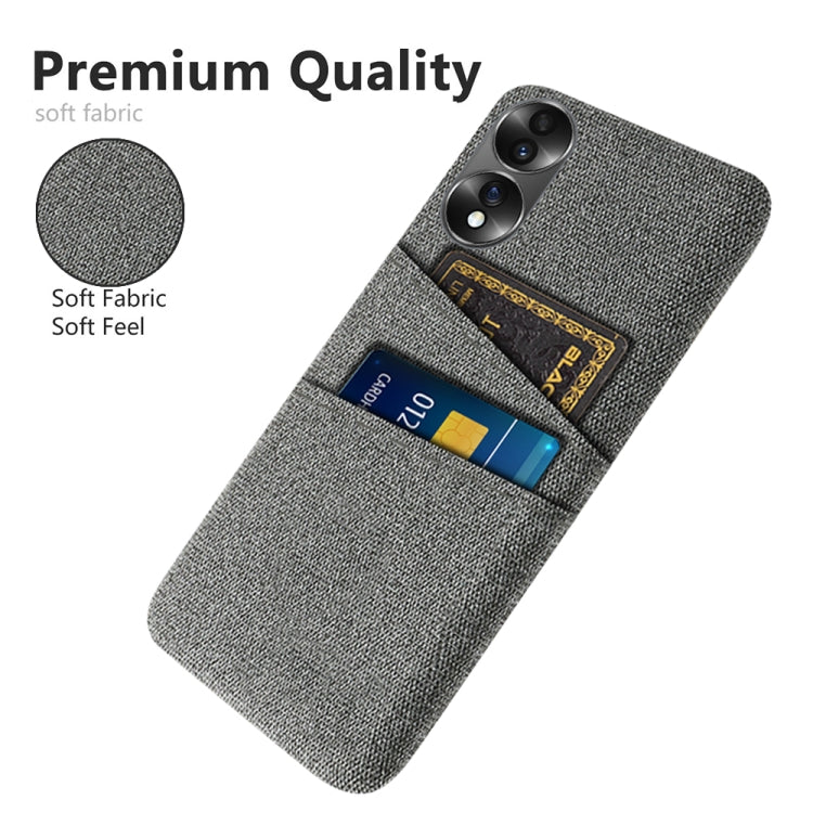 For Honor 70 Cloth Texture Card Slot PC+Nylon Phone Case