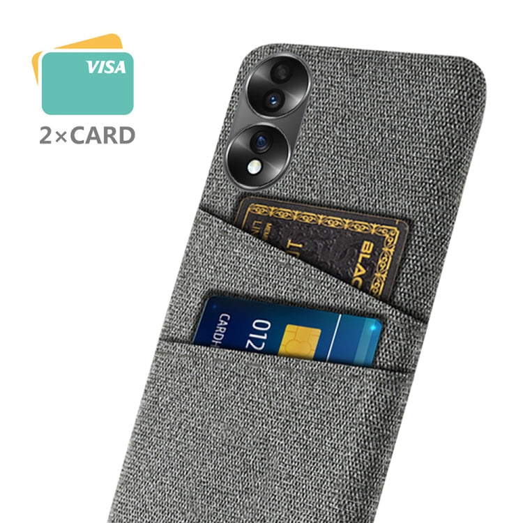 For Honor 70 Cloth Texture Card Slot PC+Nylon Phone Case