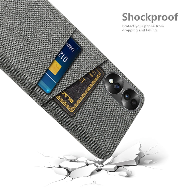 For Honor 70 Cloth Texture Card Slot PC+Nylon Phone Case