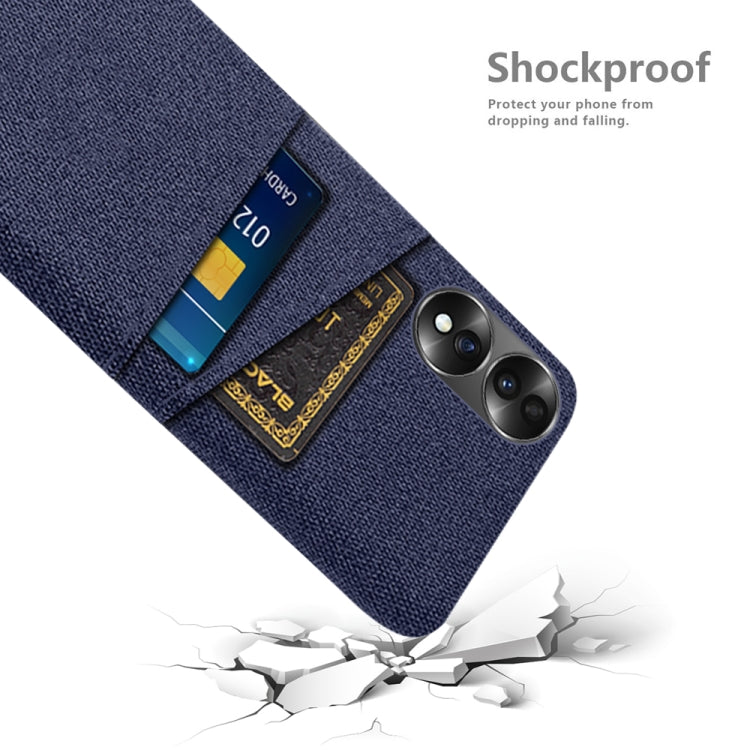 For Honor 70 Cloth Texture Card Slot PC+Nylon Phone Case