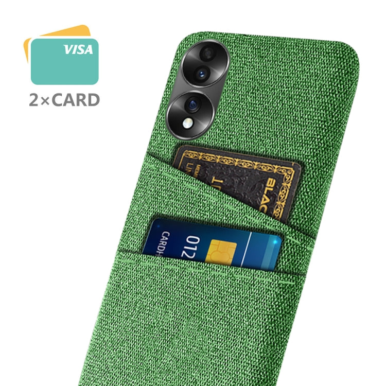 For Honor 70 Cloth Texture Card Slot PC+Nylon Phone Case