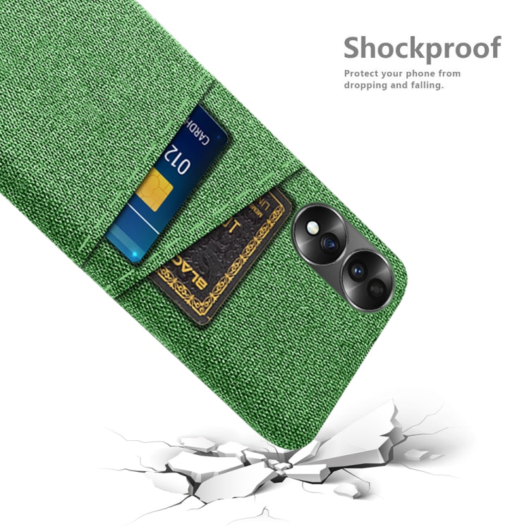 For Honor 70 Cloth Texture Card Slot PC+Nylon Phone Case