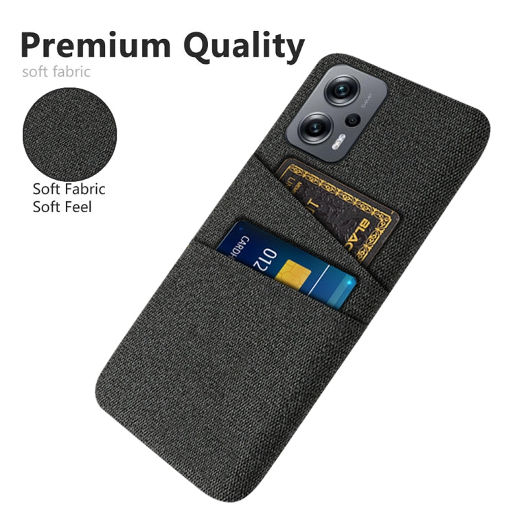 For Xiaomi Redmi Note 11T Pro+ Cloth Texture Card Slot PC+Nylon Phone Case