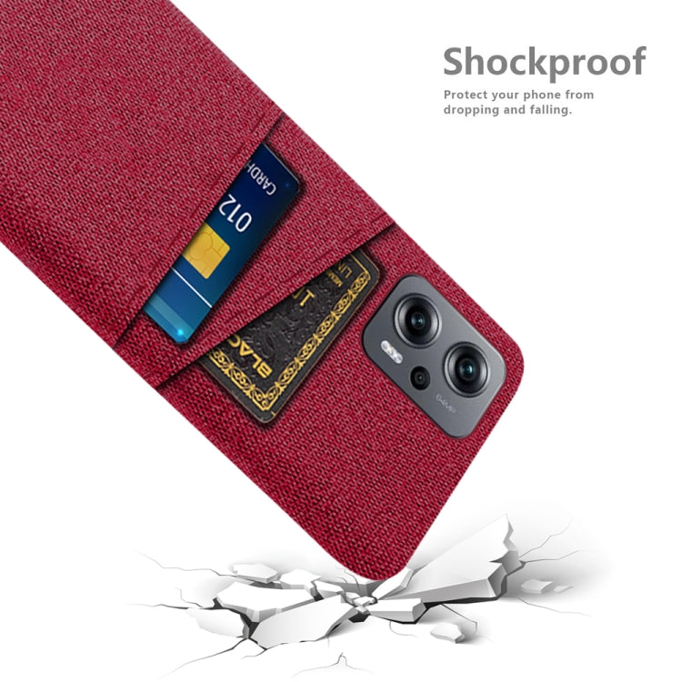 For Xiaomi Redmi Note 11T Pro Cloth Texture Card Slot PC+Nylon Phone Case
