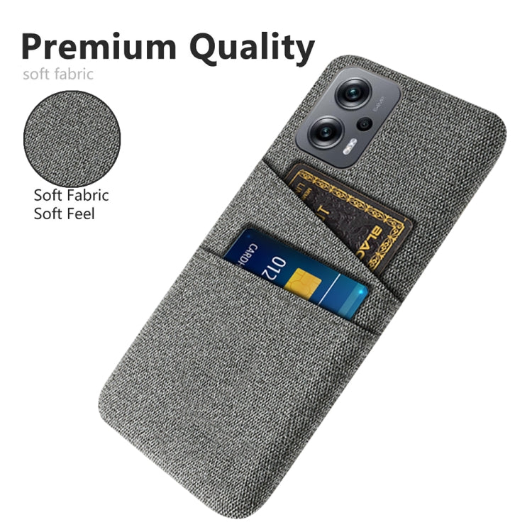 For Xiaomi Redmi Note 11T Pro Cloth Texture Card Slot PC+Nylon Phone Case