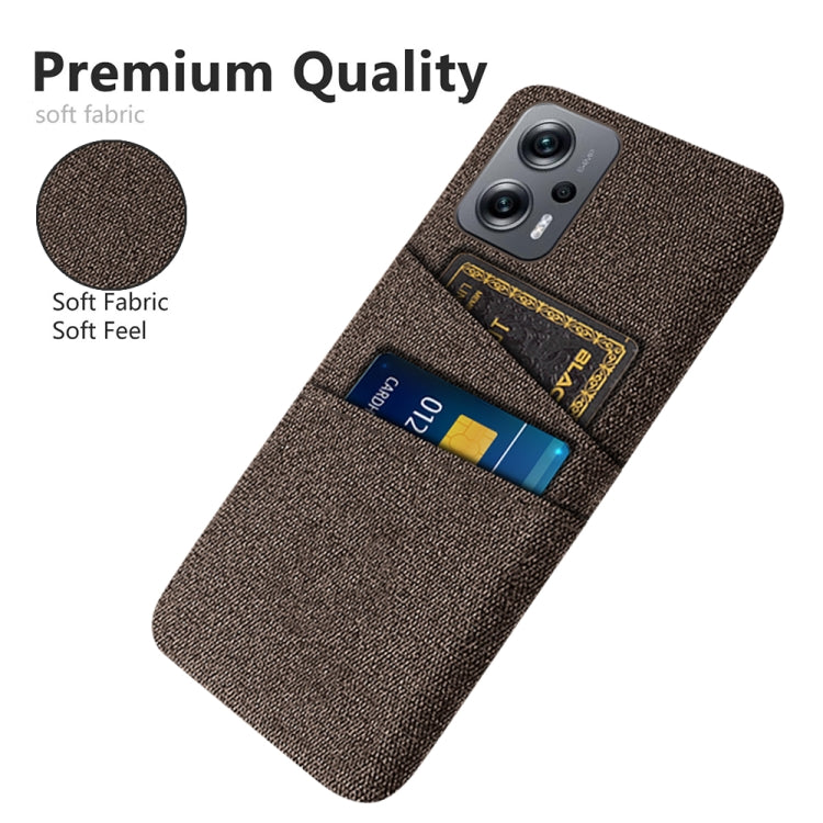 For Xiaomi Redmi Note 11T Pro Cloth Texture Card Slot PC+Nylon Phone Case