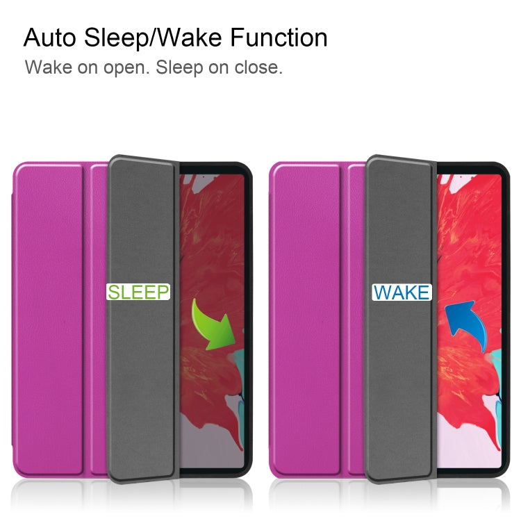 For iPad Pro 11 inch 2020 Custer Pattern TPU Smart Tablet Holster with Sleep Function & Tri-Fold Bracket & Pen Slot