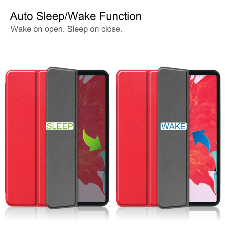 For iPad Pro 11 inch 2020 Custer Pattern TPU Smart Tablet Holster with Sleep Function & Tri-Fold Bracket & Pen Slot