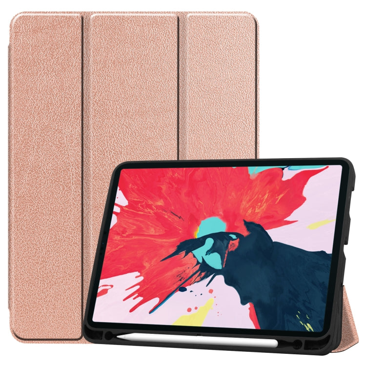 For iPad Pro 11 inch 2020 Custer Pattern TPU Smart Tablet Holster with Sleep Function & Tri-Fold Bracket & Pen Slot