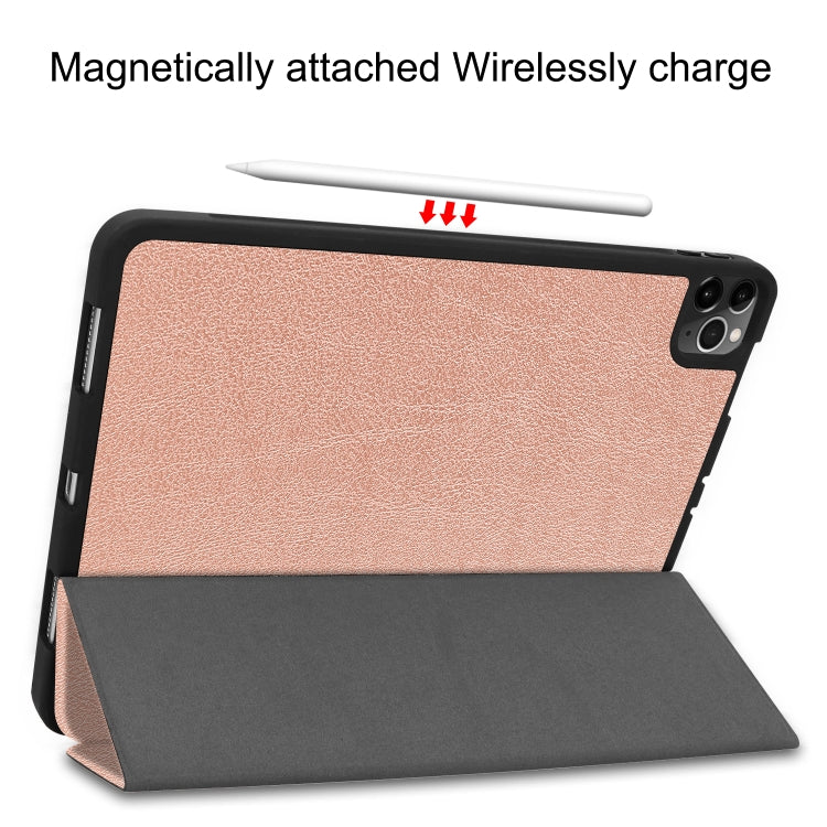 For iPad Pro 11 inch 2020 Custer Pattern TPU Smart Tablet Holster with Sleep Function & Tri-Fold Bracket & Pen Slot