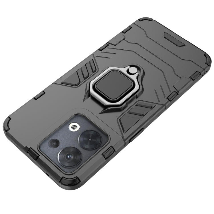 For OPPO Reno8 Shockproof PC + TPU Protective Phone Case with Magnetic Ring Holder