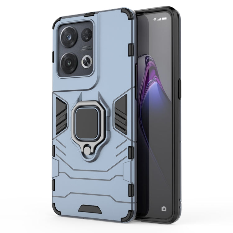 For OPPO Reno8 Pro Shockproof PC + TPU Protective Phone Case with Magnetic Ring Holder