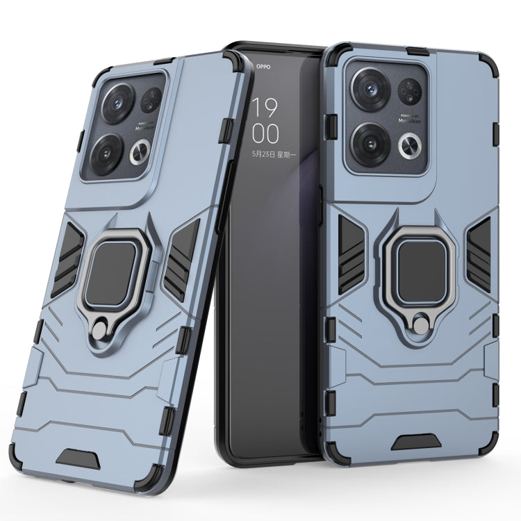 For OPPO Reno8 Pro Shockproof PC + TPU Protective Phone Case with Magnetic Ring Holder