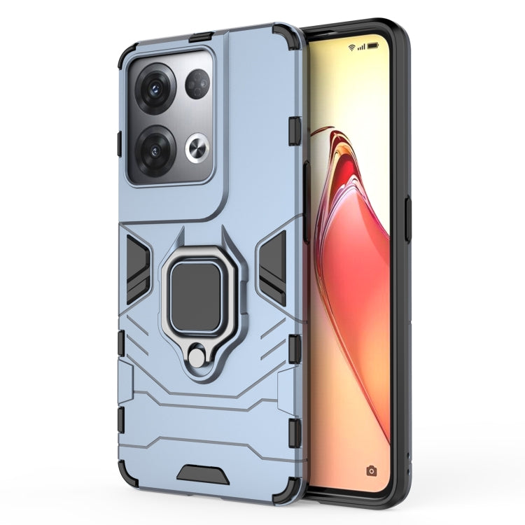 For OPPO Reno8 Pro+ Shockproof PC + TPU Protective Phone Case with Magnetic Ring Holder