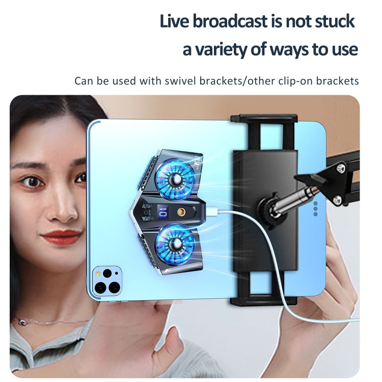 K8A Twin Turbo Semiconductor Magnetic Tablet Computer Radiator(Gun Color)