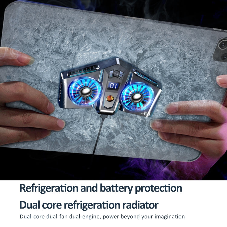 K8A Twin Turbo Semiconductor Magnetic Tablet Computer Radiator(Gun Color)