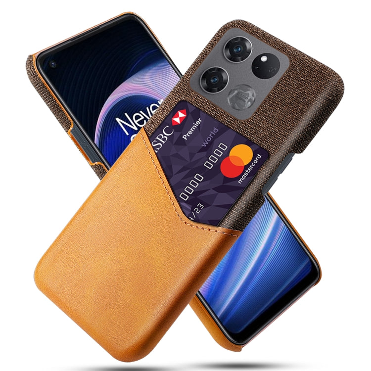 For OnePlus Ace Racing Cloth Texture Card Slot PC + PU Phone Case