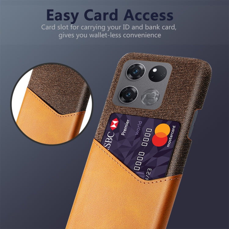 For OnePlus Ace Racing Cloth Texture Card Slot PC + PU Phone Case