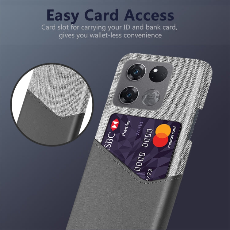 For OnePlus Ace Racing Cloth Texture Card Slot PC + PU Phone Case