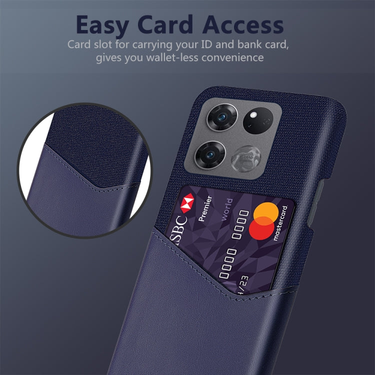 For OnePlus Ace Racing Cloth Texture Card Slot PC + PU Phone Case