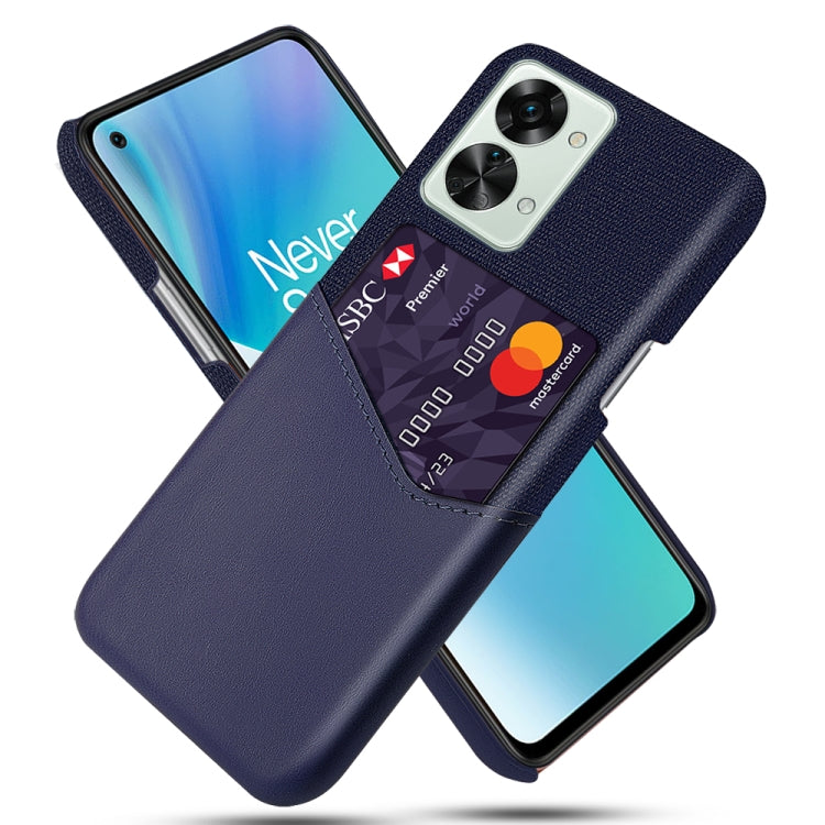 For OnePlus Nord 2T 5G Cloth Texture Card Slot PC + PU Phone Case