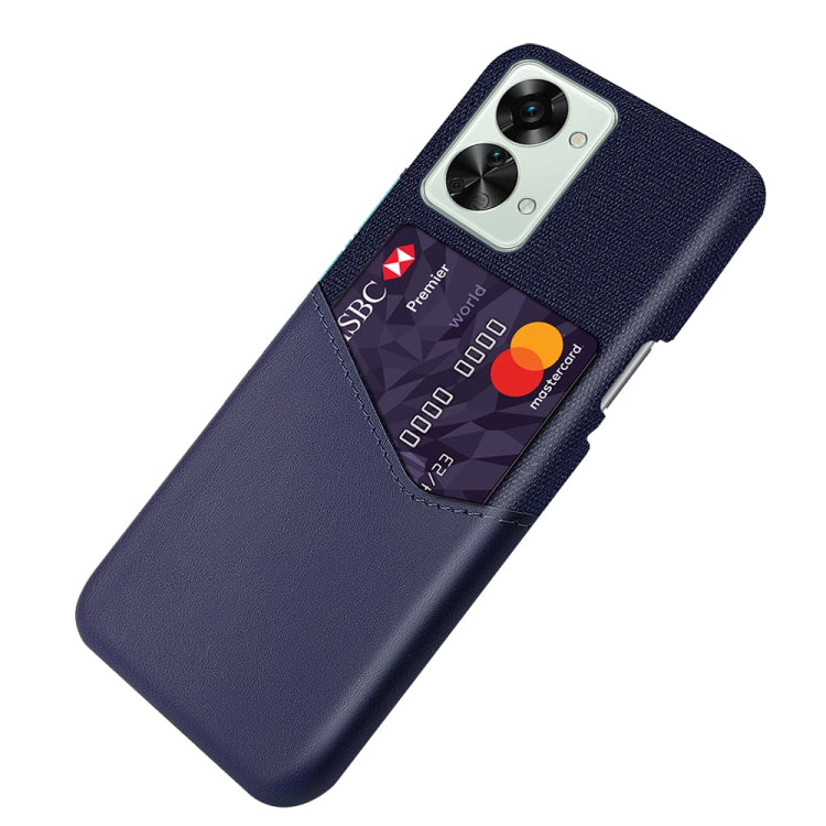 For OnePlus Nord 2T 5G Cloth Texture Card Slot PC + PU Phone Case