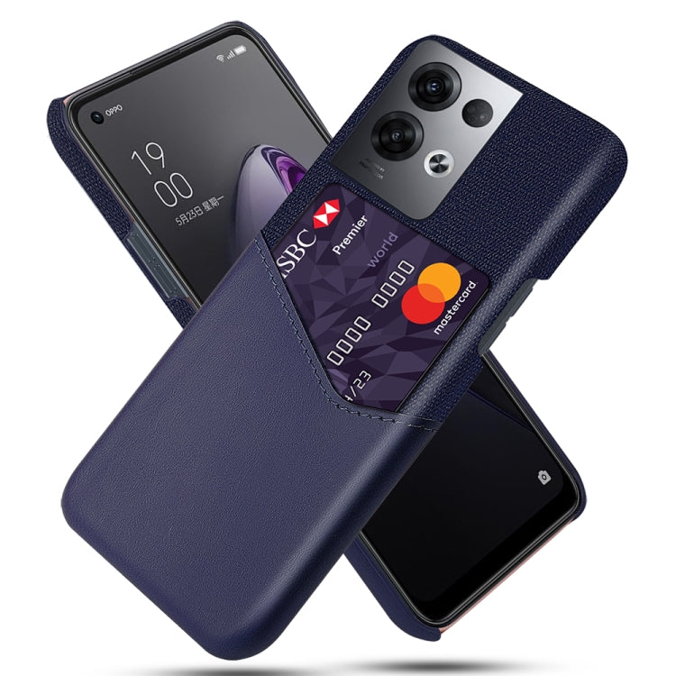 For OPPO Reno8 Pro+ Cloth Texture Card Slot PC + PU Phone Case
